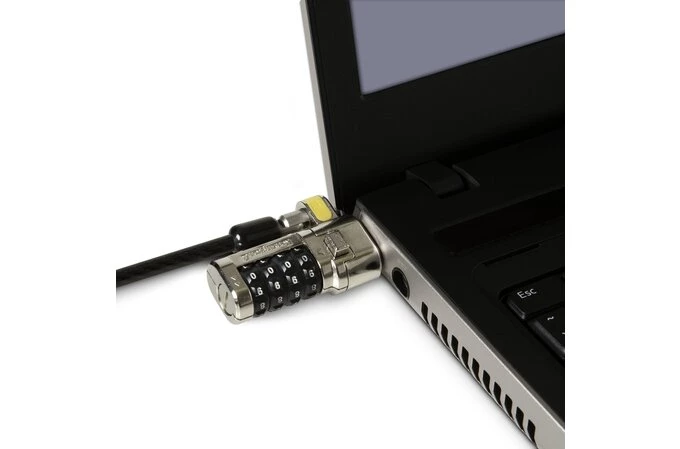 Blokada do laptopów Kensington ClickSafe, z zamkiem szyfrowym i kluczem głównym, czarno-srebrny